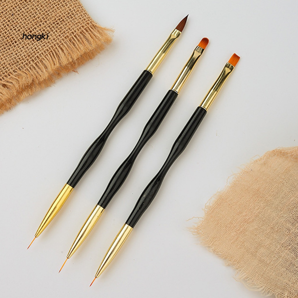 Set 3 Cọ Trang Trí Móng Nghệ Thuật Hai Đầu Chuyên Dụng