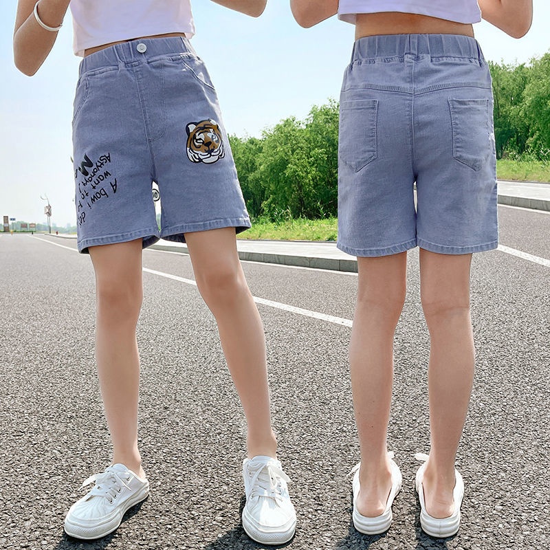 Quần Short Denim Thời Trang Mùa Hè Phong Cách Phương Tây Kiểu Mới 2022 Cho Bé Gái