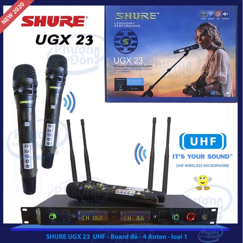 Micro Karaoke Không Dây SHURE UGX-23 Cao Cấp - Micro Shure UGX 23 Plus