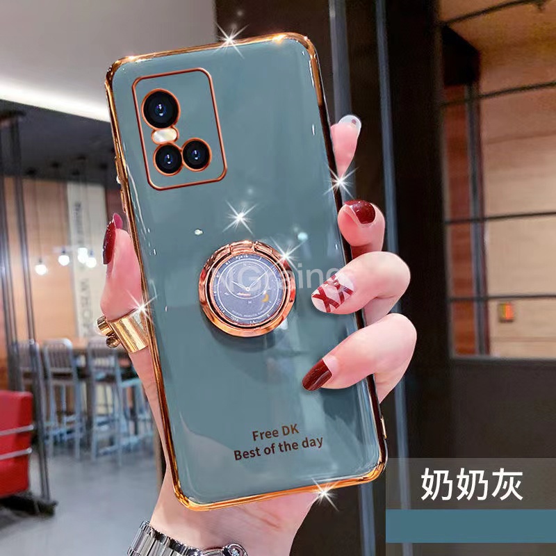 Điện Thoại Ốp Lưng Đồng Hồ Có Nhẫn Đỡ Cho vivo y16 y22 y22s v25e 4g y35 2022 v25 v25pro 5g