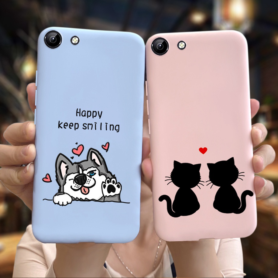 Ốp điện thoại cao su silicone mềm bo viền in thú vật dễ thương xinh xắn cho Vivo Y81 1808 Y81I 1812 Y81 Y 81 Y 81i