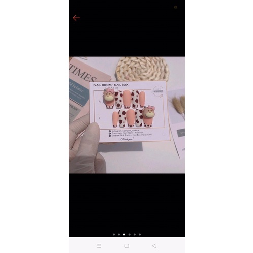 IN THEO YÊU CẦU Tag NHÃN MÁC phụ kiện nail giả