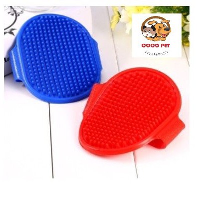 Găng Tay Tắm Và Matxa Silicon Cho Chó Mèo Hình Bầu Dục