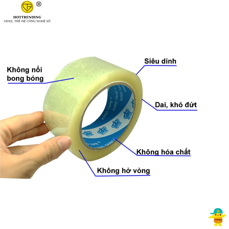 Băng keo đóng hàng siêu dính 1 cây 6 cuộn 1KG/cây ( chất lượng cao đóng gói hàng hóa cực chắc chắn )
