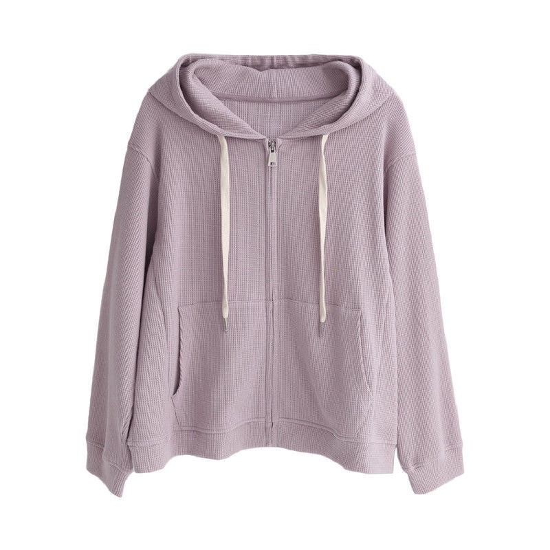 Áo Khoác Hoodie Mỏng Tay Dài Dáng Rộng Màu Sắc Xinh Xắn Cho Nữ