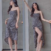 Đầm 2 dây xẻ rút đùi