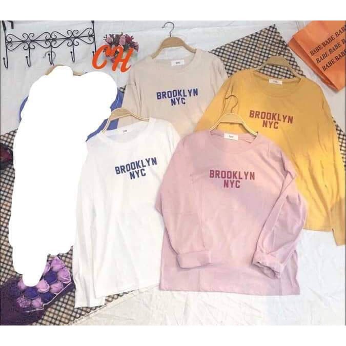[FREESHIP ĐƠN TỪ 50K] Áo dài tay suông in chữ brooklyn CHU0412