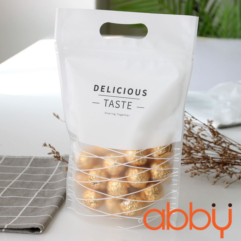 Túi zip in hình 23x15cm Delicious taste (5 chiếc)