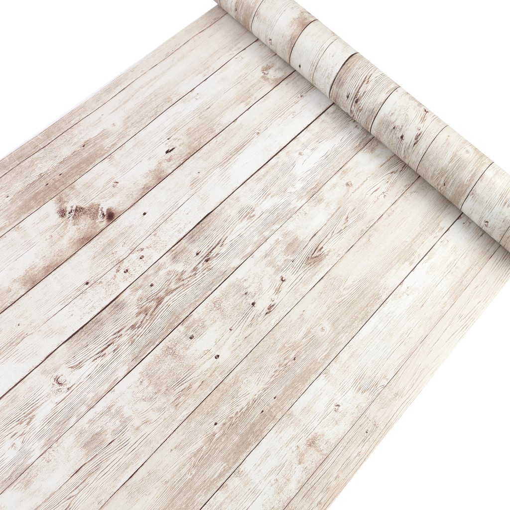 Decal giấy dán tường ván sọc cũ khổ 45cm keo sẵn (giá 1m dài)