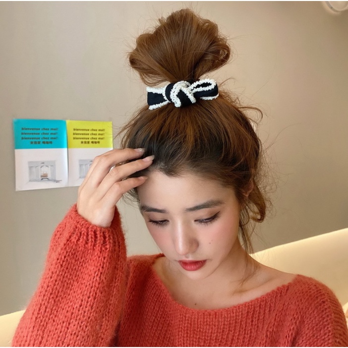 Dây Buộc Tóc Đính Hạt Cườm Tiệm Thêu Việt