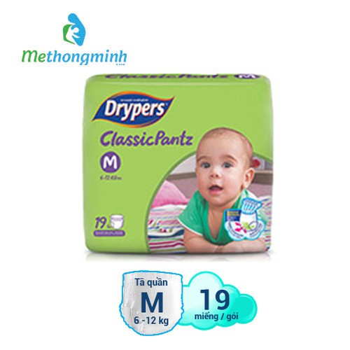 [Combo 3] Bỉm/Tã quần Drypers Classicpantz Gói Nhỏ M19/L16/XL15