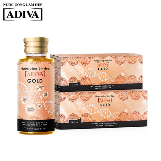 Combo 02 Hộp Gold Adiva Collagen - 14 lọ/hộp - Ngăn ngừa lão hóa