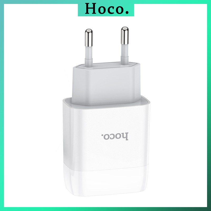 Củ Sạc NHANH 2 CỔNG Cốc Sạc HOCO C73A Phích Cắm EU Cục Sạc Cho OPPO iPhone iPad Samsung Xiaomi Redmi Huawei