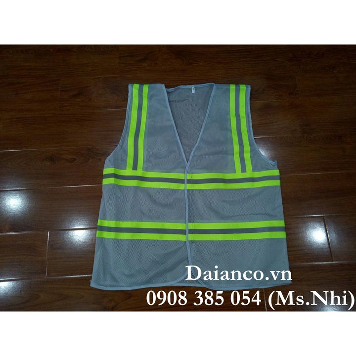 Áo khoát Phản Quang 3M kiểu dán vải lưới thoát mát thấm hút mồ hôi- Hình thật