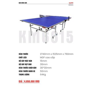 BÀN BÓNG BÀN KAMITO KM6815