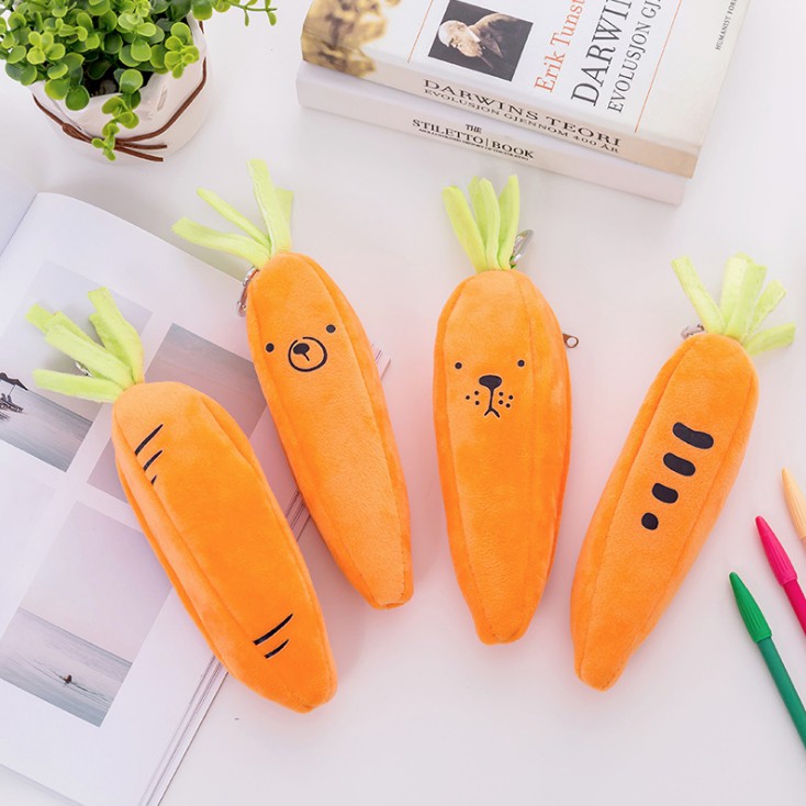 Ví Đựng Bút Cà Rốt Ngộ Nghĩnh Dành Cho Học Sinh