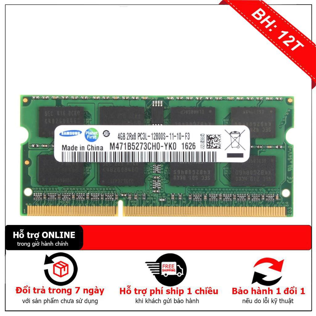 Ram laptop Samsung / Hynix / Crucial / Kingston  4GB DDR3L 1600MHZ 2RX8 PC3L-12800 204pin SODIMM