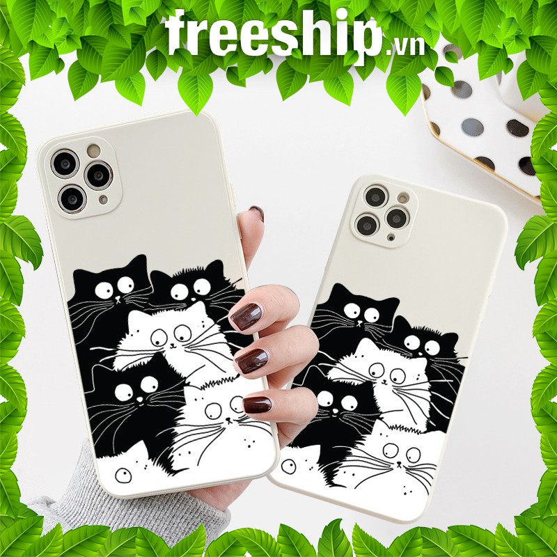 Ốp lưng iphone vuông mèo xù 5s/6/6plus/6s/6splus/7/7plus/8/8plus/x/xr/xs/11/12/pro/max/plus/promax