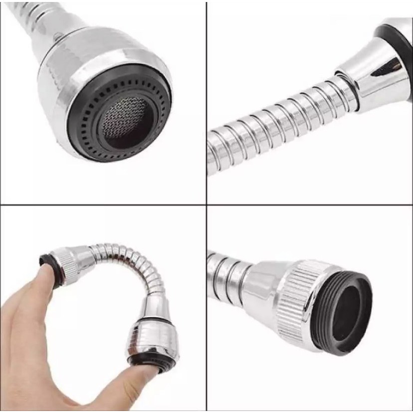 [FREESHIP] Đầu vòi xịt nước tăng áp cho vòi bồn rửa Turbo Flex 360 mới thiết kế dáng vòi sen phặn phặn.
