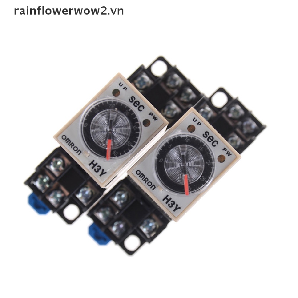 Rơ Le Thời Gian 220V H3Y-2 Hẹn Giờ 0-30s / 60s DPDT &amp; Base