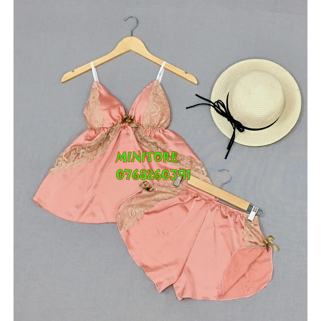 [40KG - 55 KG]ĐỒ NGỦ SEXY SATIN CÓ MÚT - Vải siêu mát siêu xinh không nhăn hàng xưởng nhà may bao chắc chắn bao đẹp