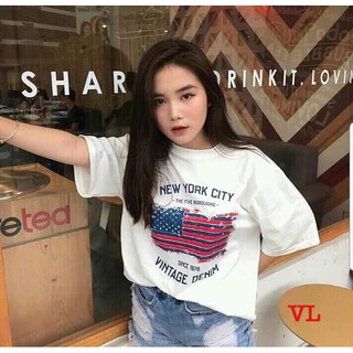 Combo Áo thun nữ NEW York cờ mỹ-VL hàng đẹp giá rẻ