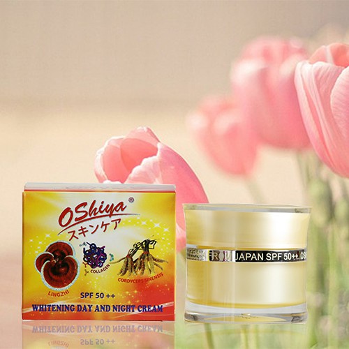 KEM OSHIYA ĐÔNG TRÙNG HẠ THẢO - COLLAGEN - LINH CHI 20G - XOÁ NÁM  VÀ NGĂN NGỪA TÀN NHANG - ĐỒI MỒI