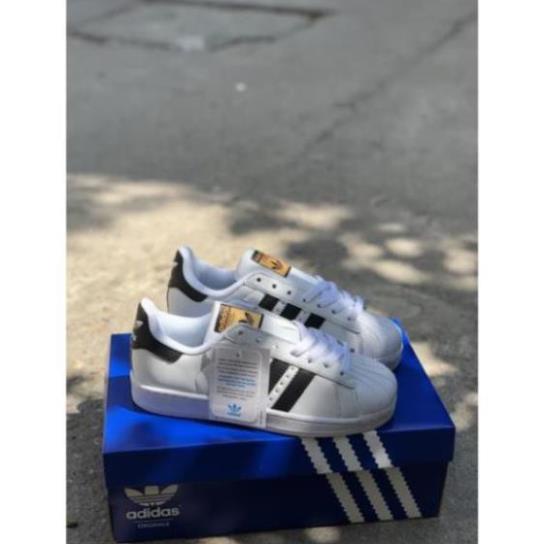 Giày Thể Thao Super Star Trắng 3 Sọc nam nữ hàng sneaker cao cấp full box bill