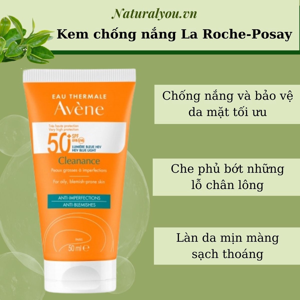 Kem Chống Nắng Avene Fluide Phổ Rộng Cho Da Treatment Nhạy Cảm Khô Sans Parfum 50ml Spf50 Nâng Tone Naturalyou.vn