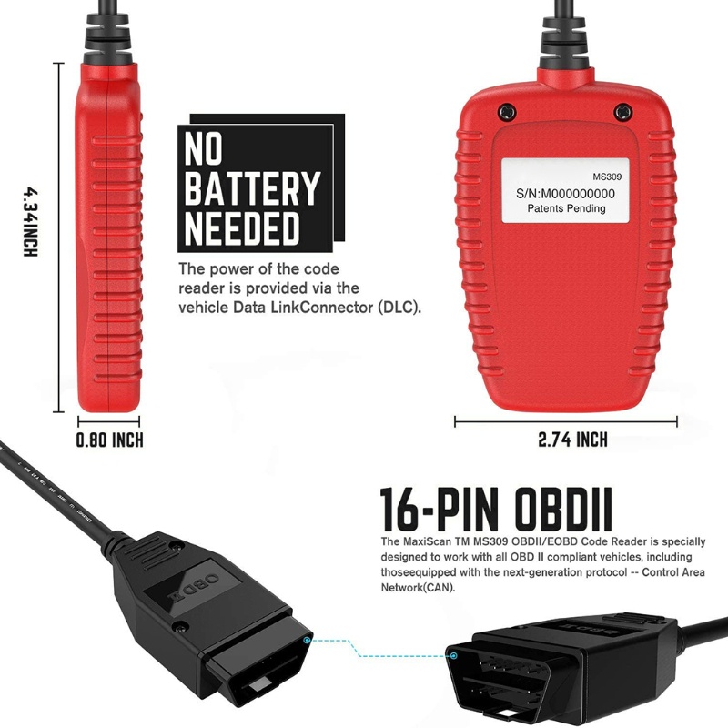 Thiết Bị Chẩn Đoán Lỗi Ô Tô MS309 OBD2