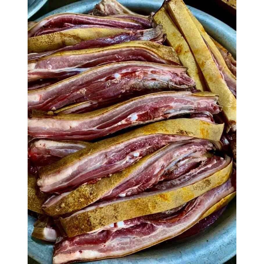 Thịt ba chỉ gác bếp Tây Bắc - Thịt lợn heo hun khói 1kg