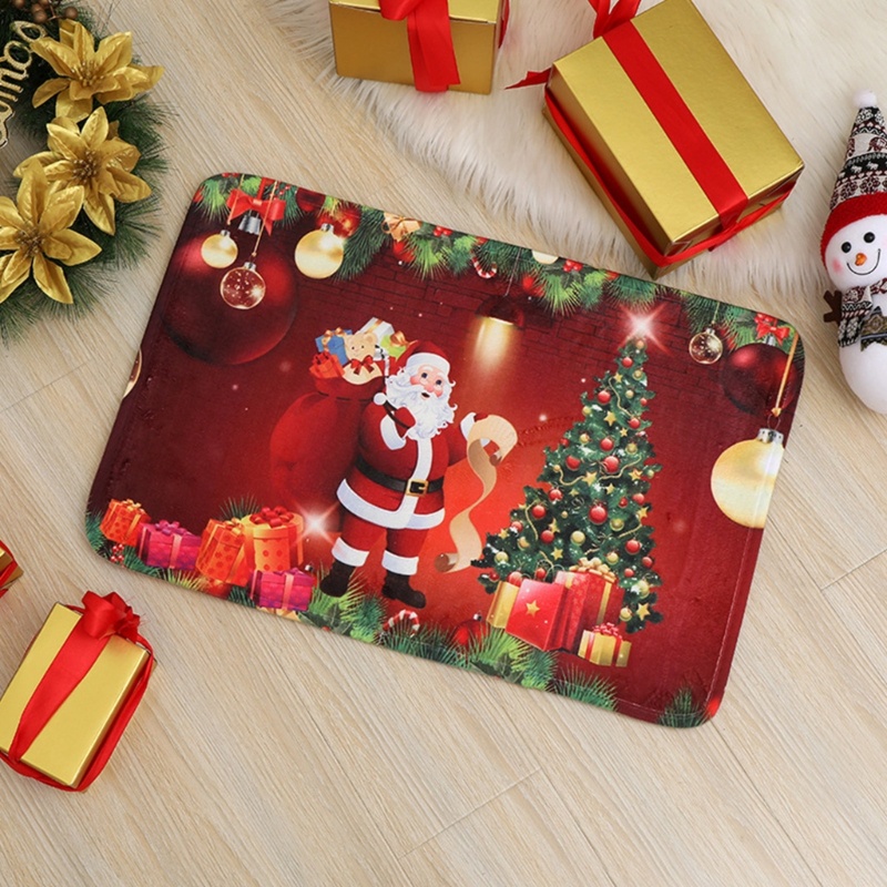 Thảm Chùi Chân Chống Trượt Họa Tiết Giáng Sinh 40X60cm