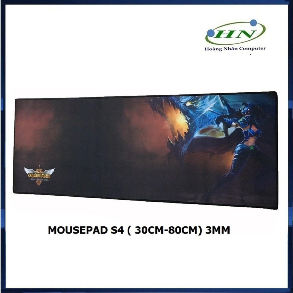 Tấm Lót Chuột Mousepad Dài Chữ Nhật S4 Siêu Lớn Màu Ngẫu Nhiên (30 X 80 X 3mm)