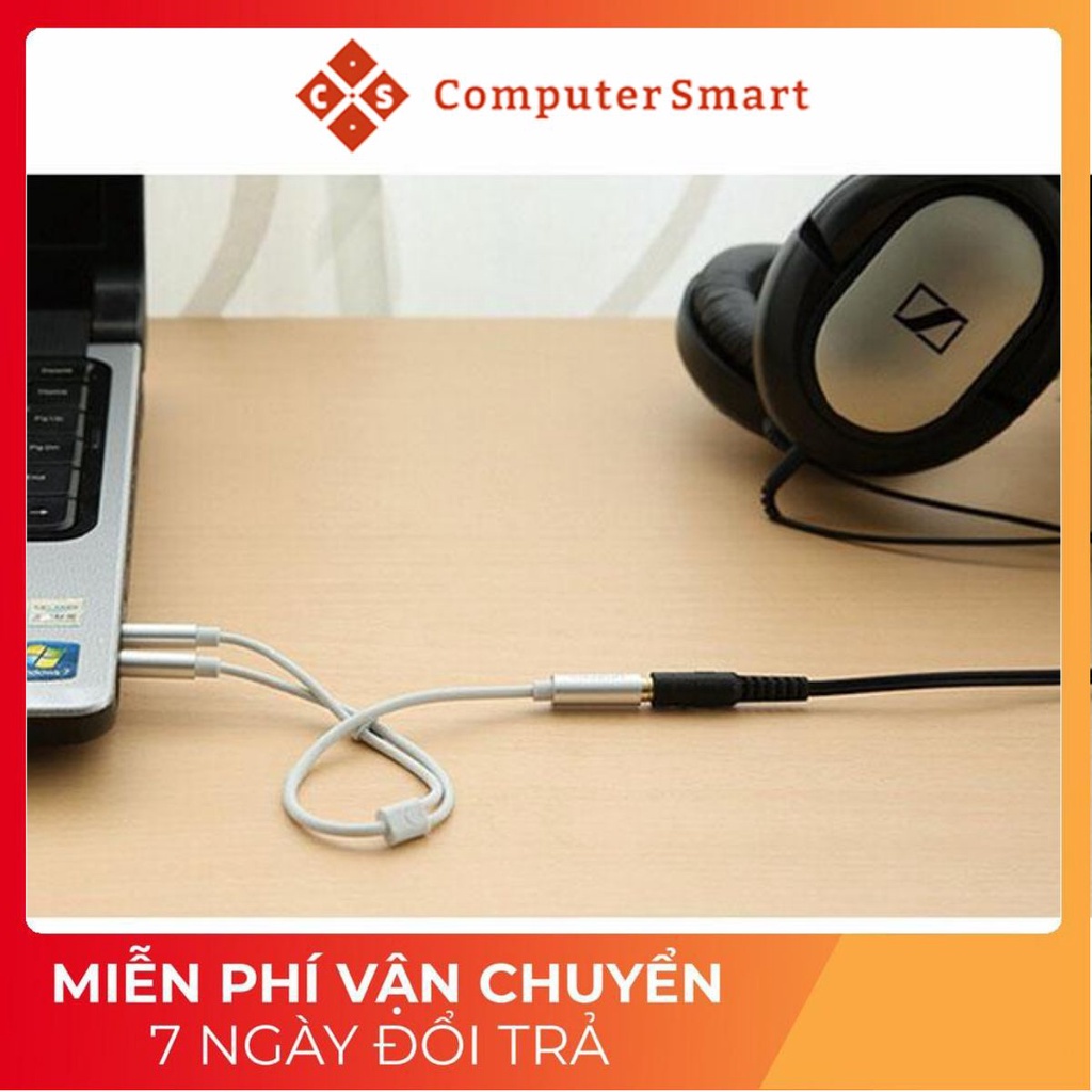 Cáp Gộp Loa, Dây Cáp Gộp Dây Loa 2 Vào 1 (Audio + Mic) 3.5mm Loại Tốt.Jack Gộp Tai Nghe 3.5 Bọc Chống Đứt