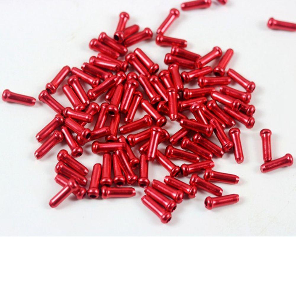 Set 50 / 100 Đầu Bọc Dây Phanh Xe Đạp Bằng Hợp Kim Nhôm Nhiều Màu