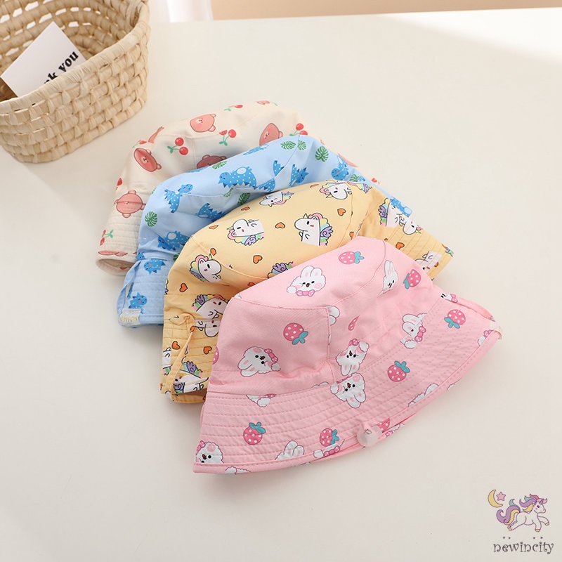 Nón Bucket Hai Mặt Chống Nắng Phong Cách Hàn Quốc Dễ Điều Chỉnh Thời Trang Mùa Hè Cho Bé