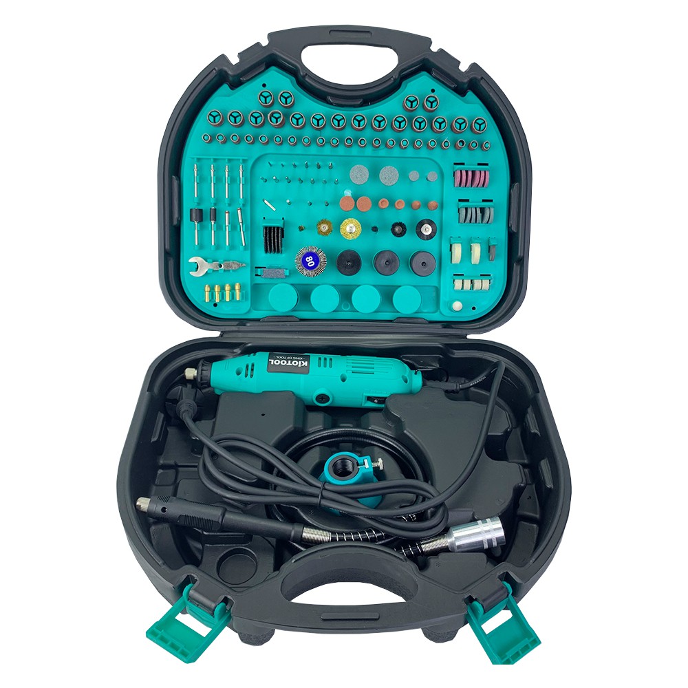 Máy khoan, mài, khắc mini đa năng Kiotool 180w -220v êm ái đủ phụ kiện