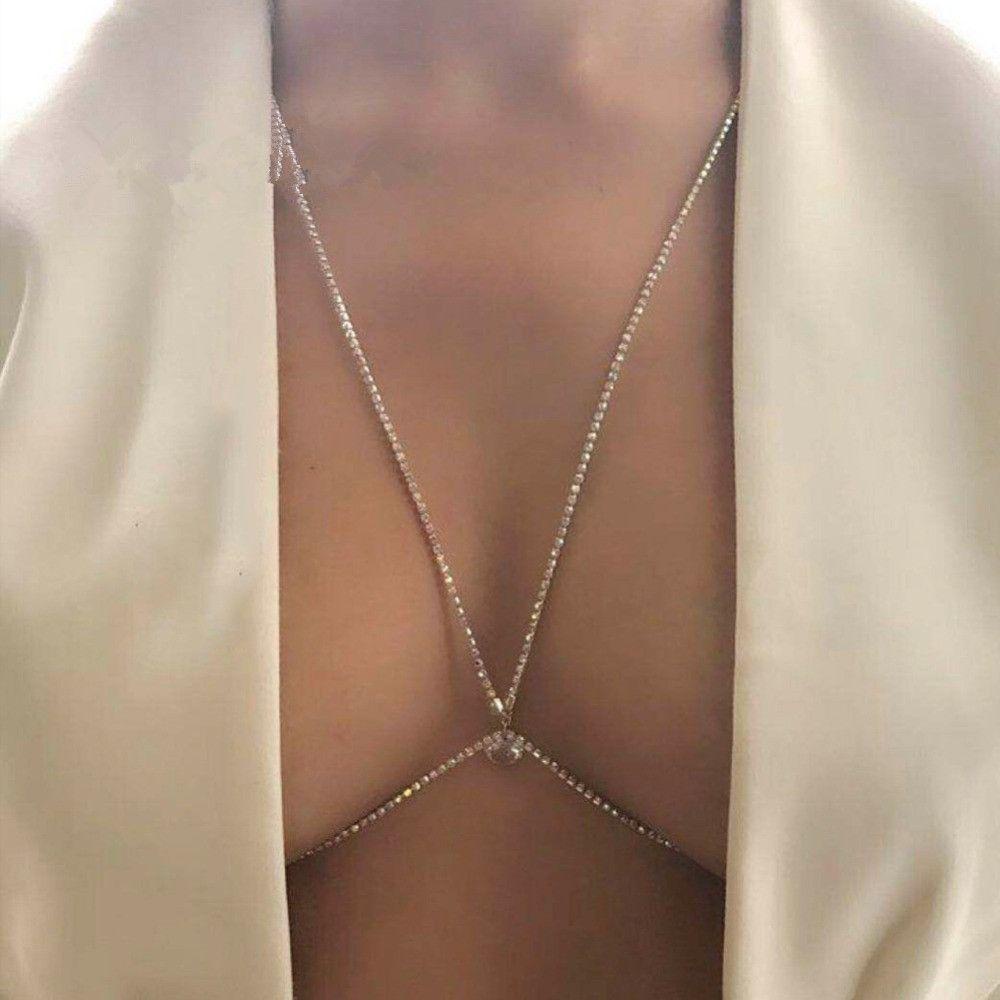 Chuỗi đeo ngực/cơ thể mặc bikini kiểu đan chéo thời trang đi biển/dự tiệc tinh tế nhiều màu lựa chọn quyến rũ cho nữ