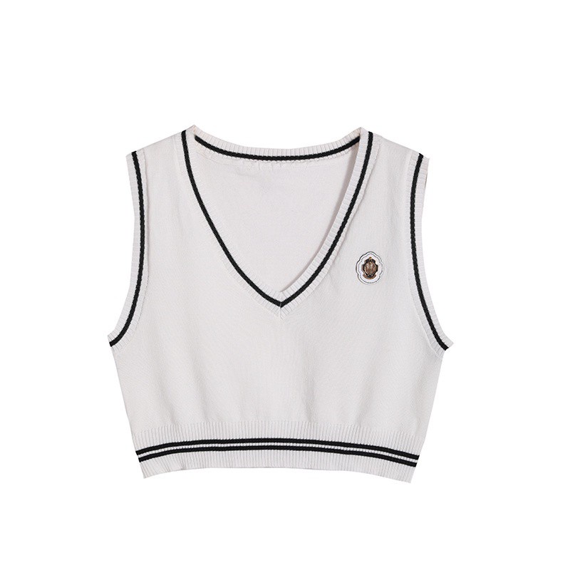 COZOK Set áo sơ mi tay dài + áo vest + chân váy xếp ly thời trang cho nữ