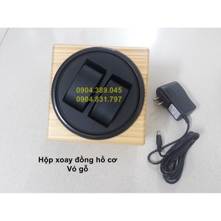Hộp xoay đồng hồ cơ 2+0 (vỏ gỗ)