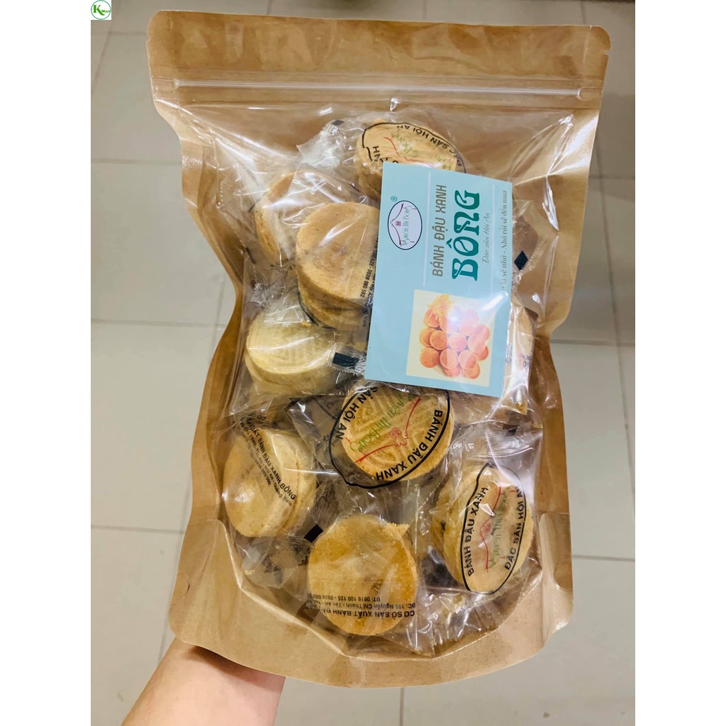 (500GR Loại Ngon) Đặc Sản Hội An - Bánh Đậu Xanh Nướng Nhân Thịt Hiệu Bông -  Có Chứng Nhận OCOP