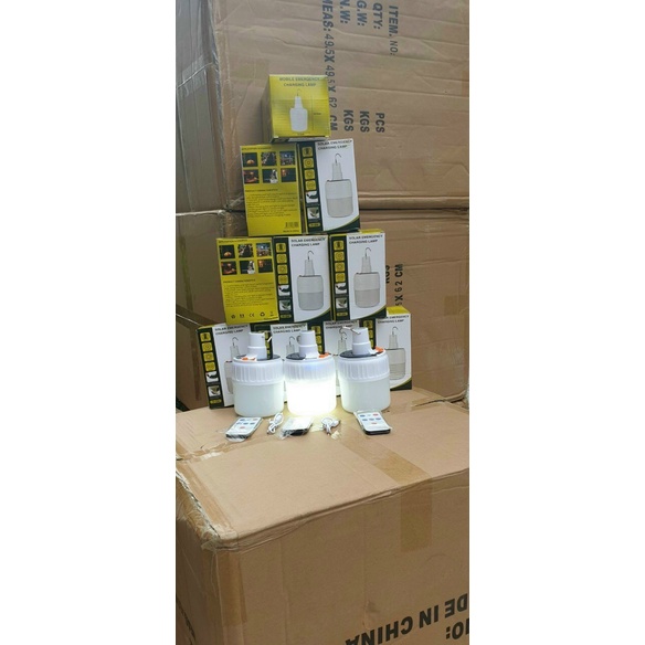 Bóng Đèn Tích Điện 100w   có điều khiển từ xa và tấm NLMT