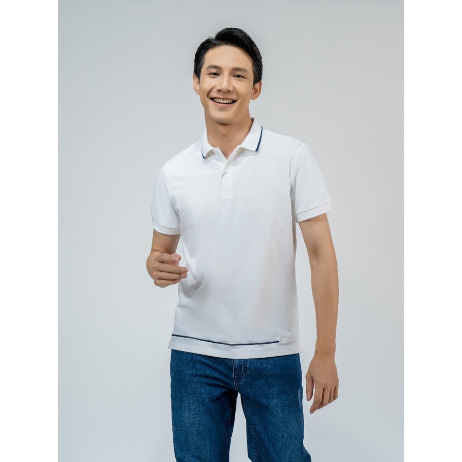 Áo Thun Polo Nam Ngắn Tay Có Cổ Bẻ OWEN APV220326 Áo Phông Màu Trắng Phối Viền Cổ Xanh Vải Cotton Cao Cấp Dáng Body Fit