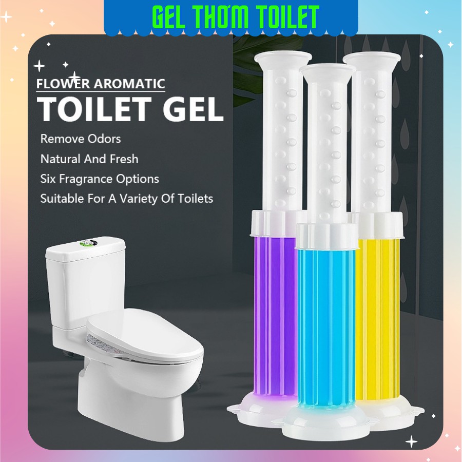 Gel thơm làm sạch bồn cầu - gel khử mùi bồn cầu dạng thạch hình bông hoa mùi thơm dễ chịu LM09