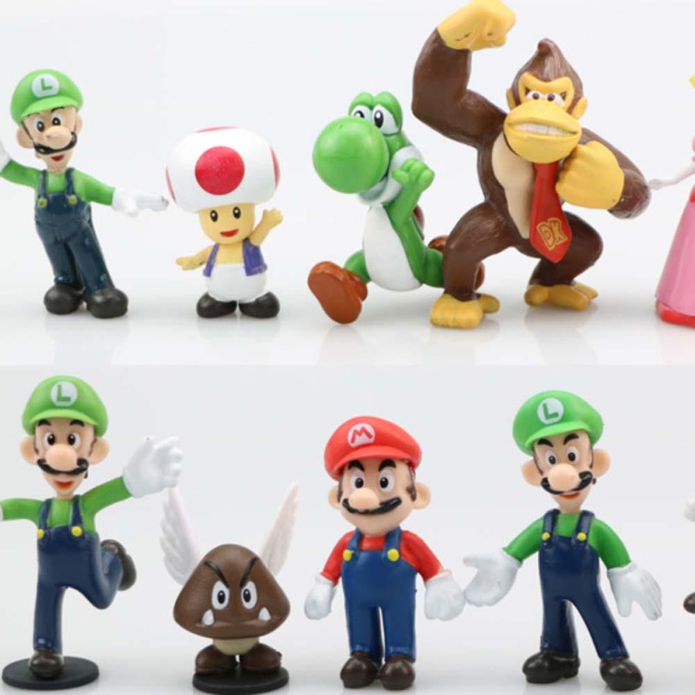 Mô Hình Đồ Chơi Nhân Vật Super Mario Bros Bằng PVC Để Bàn Trang Trí Nhà Cửa