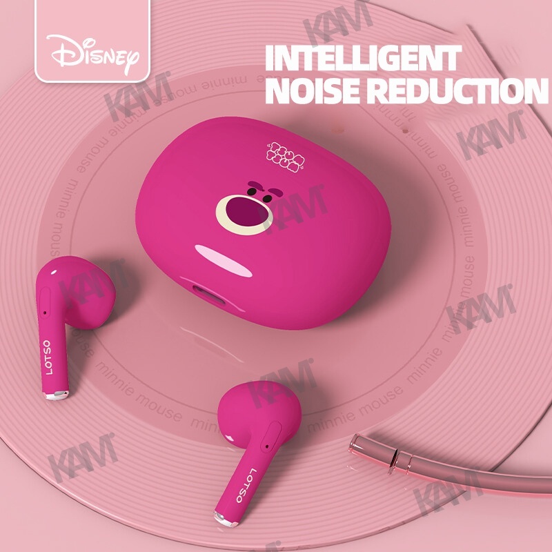 Tai nghe không dây Kam Tai nghe Bluetooth không dây chính hãng Tai nghe chơi game Disney Tai nghe Bluetooth chuột mickey Tai nghe chơi game không dây màu hồng Tai nghe có Mic Disney True Không dây Bluetooth Chống ồn Chống ồn cho Android iOS Bluetooth 5.1
