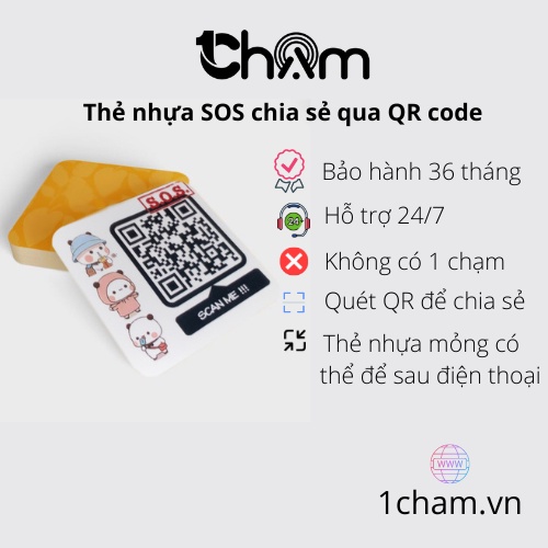 Thẻ SOS 1 chạm - chia sẻ thông tin nhanh 1 chạm