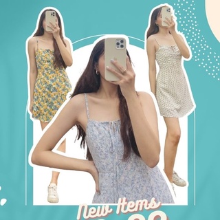 Váy 2 dây cột nơ ngực Fabric Holic