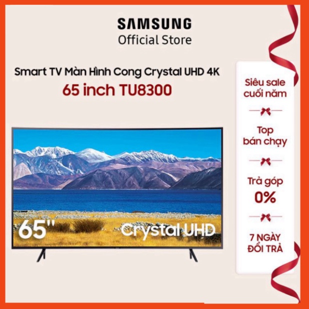 Smart Tivi Samsung Màn Hình Cong Crystal 65 inch UA65TU8300KXXV - Miễn phí lắp đặt (SIÊU SALE)
