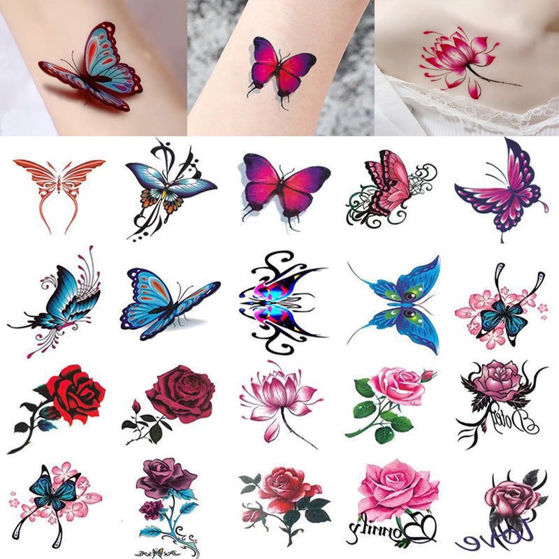 Hình xăm màu dán hình xăm tạm thời chống thấm nước hình xăm lâu dài dán hình xăm 3D